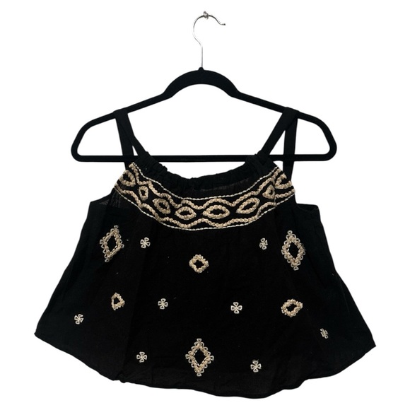 Zara Monochrome Geometric Crop Top - Picture 5 of 6